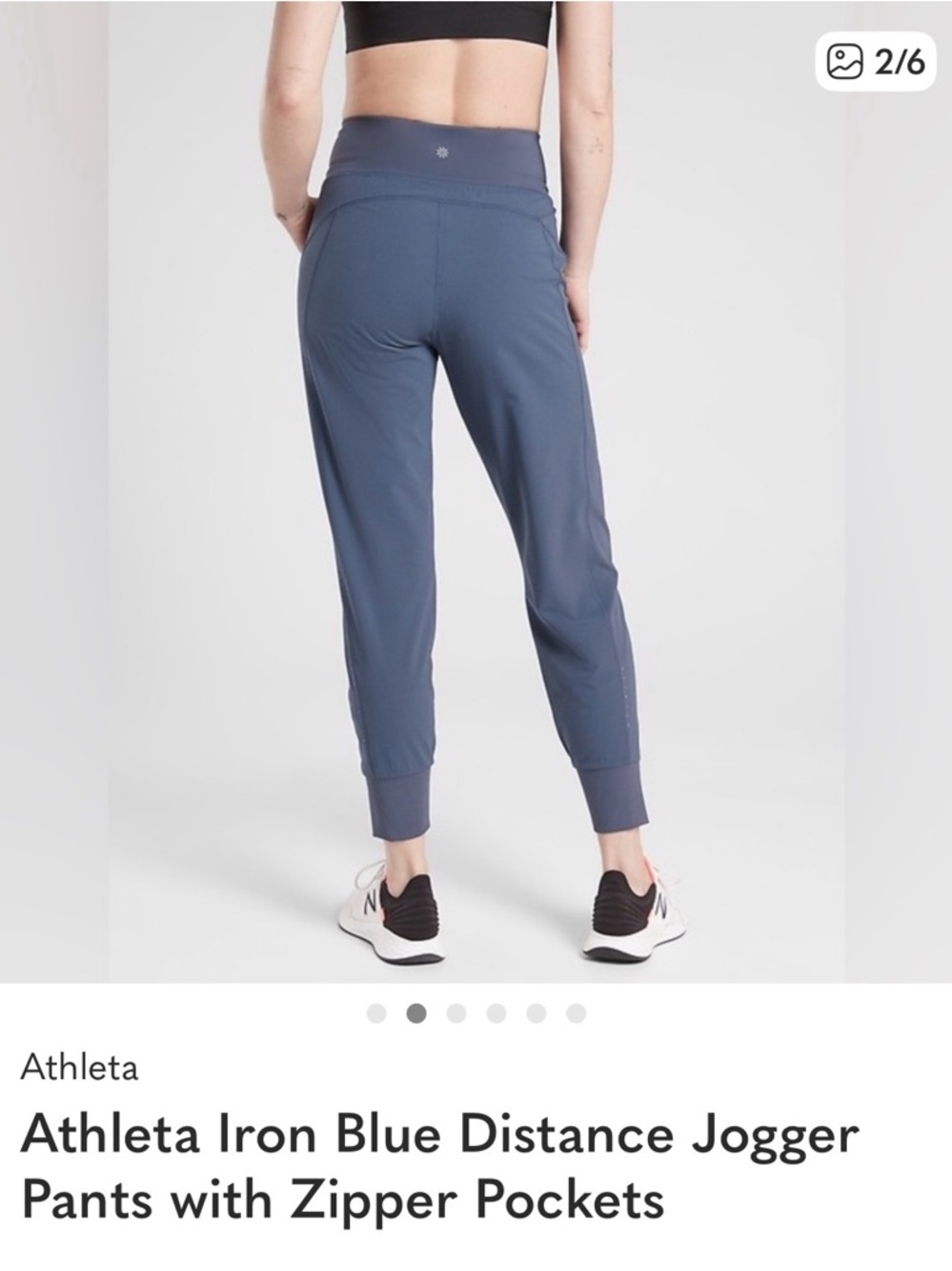 Athleta Distance joggers iron blue gray pants size Small